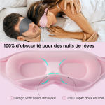 Masque de sommeil 3D – Bloque-lumière, doux & respirant, zéro pression – Image 3