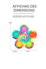 Fidget Spinner Pop It Tie-Dye – Jouet Anti-Stress pour Enfants & Adultes – Image 7