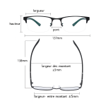 Lunettes Anti-Lumière Bleue Demi-Monture | Transparentes Confortables Unisexe & Anti-Radiation – Image 5