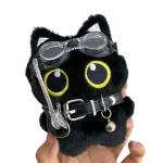 Peluche Chat Noir Kawaii 10 cm – Pendentif & Porte-Clés – Image 13