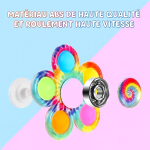 Fidget Spinner Pop It Tie-Dye – Jouet Anti-Stress pour Enfants & Adultes – Image 4