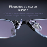 Lunettes plates demi-monture