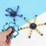 Fidget Spinner Chaîne Déformée – Jouet Anti-Stress pour Enfants et Adultes-JAUNE