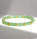 Bracelet Femme Nœud de Bambou Élégant – Perles Cristal Artificielles, Symbole d’Abondance – Image 4