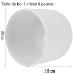 Bol chantant en cristal 8", Note B/G – Chakra au Quartz givré pour méditation et Yoga (Vert) – Image 4