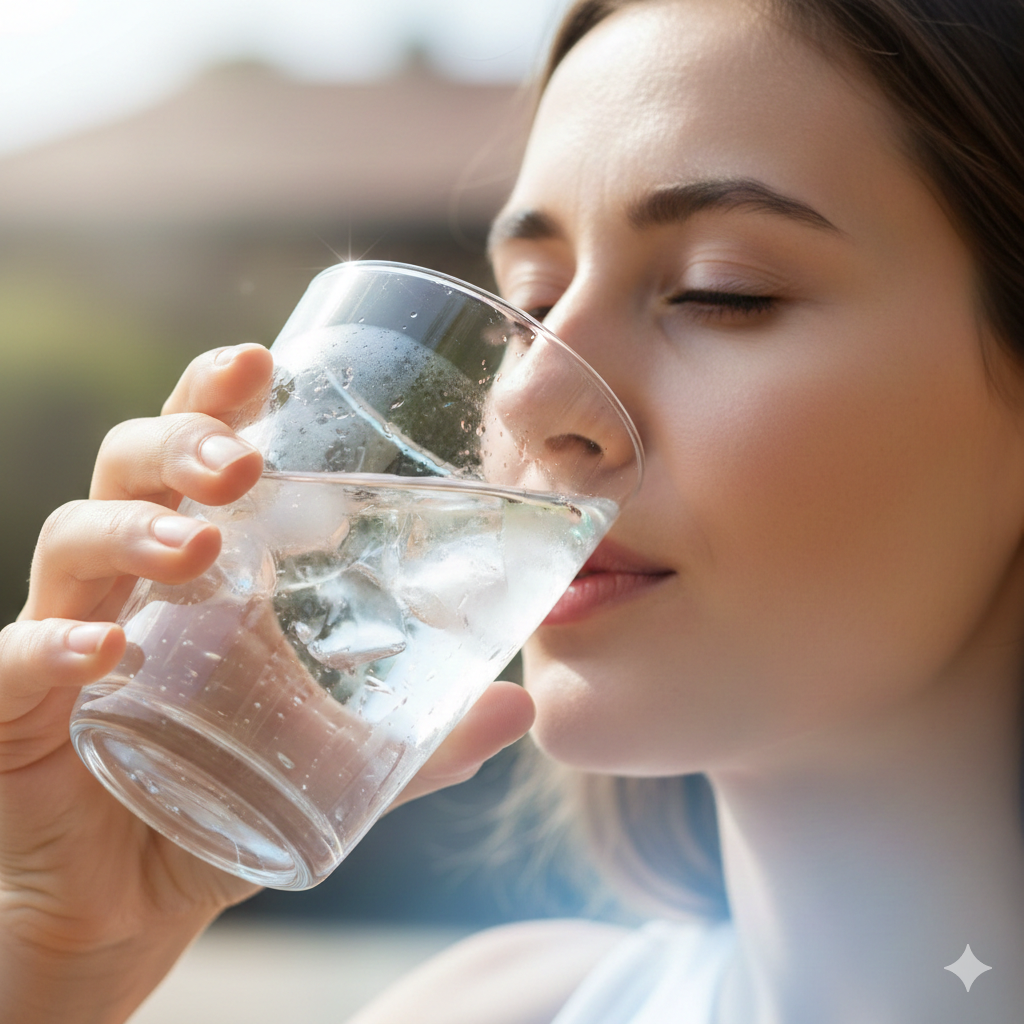 verre d'eau conscient