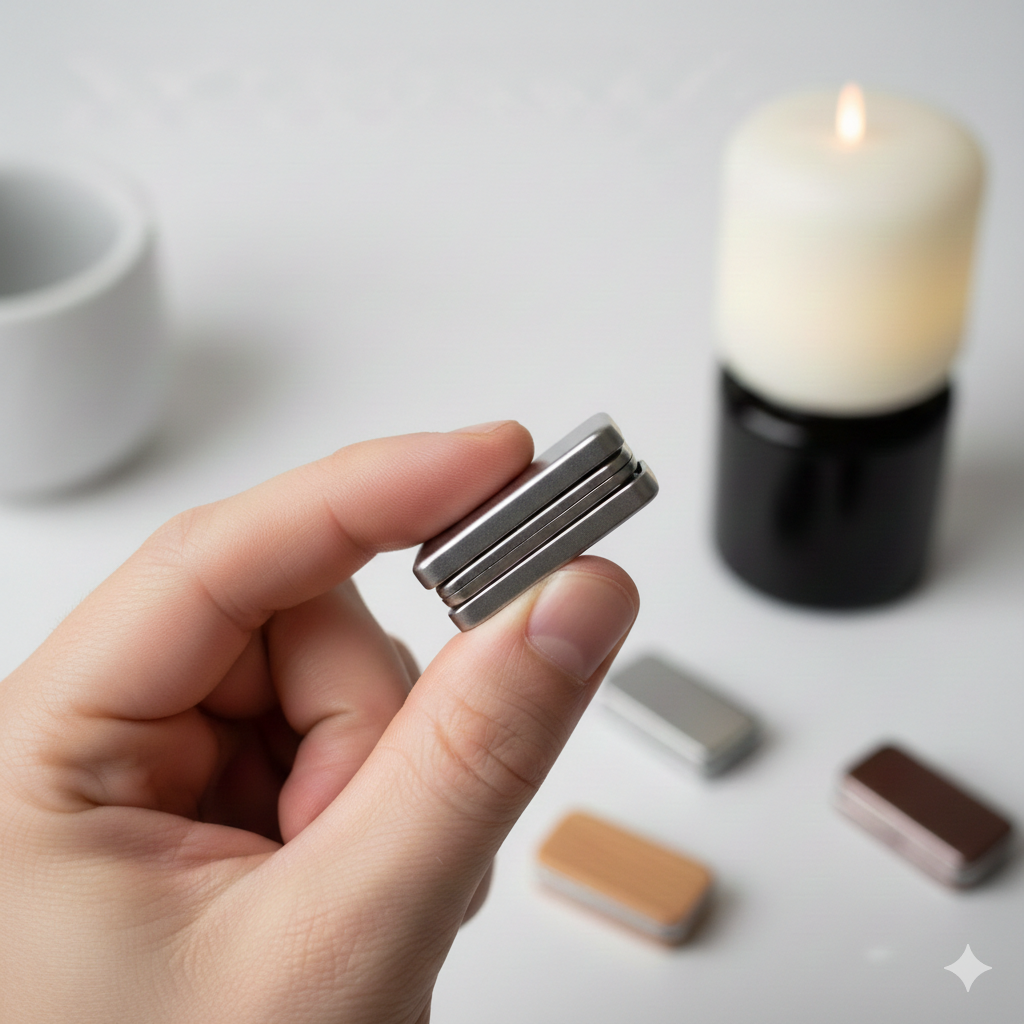 sliders magnétiques satisfaction tactile creux main