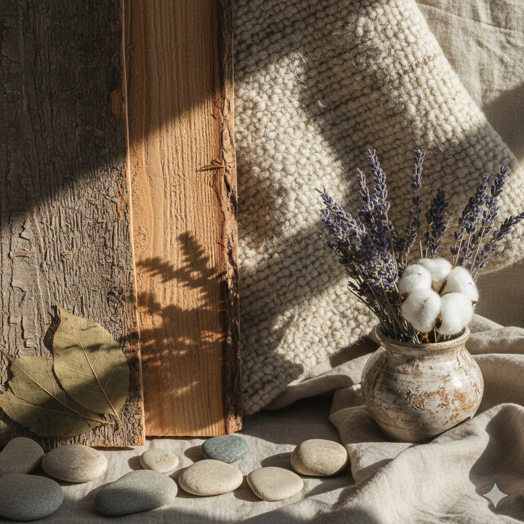 pouvoir textures matières naturelles