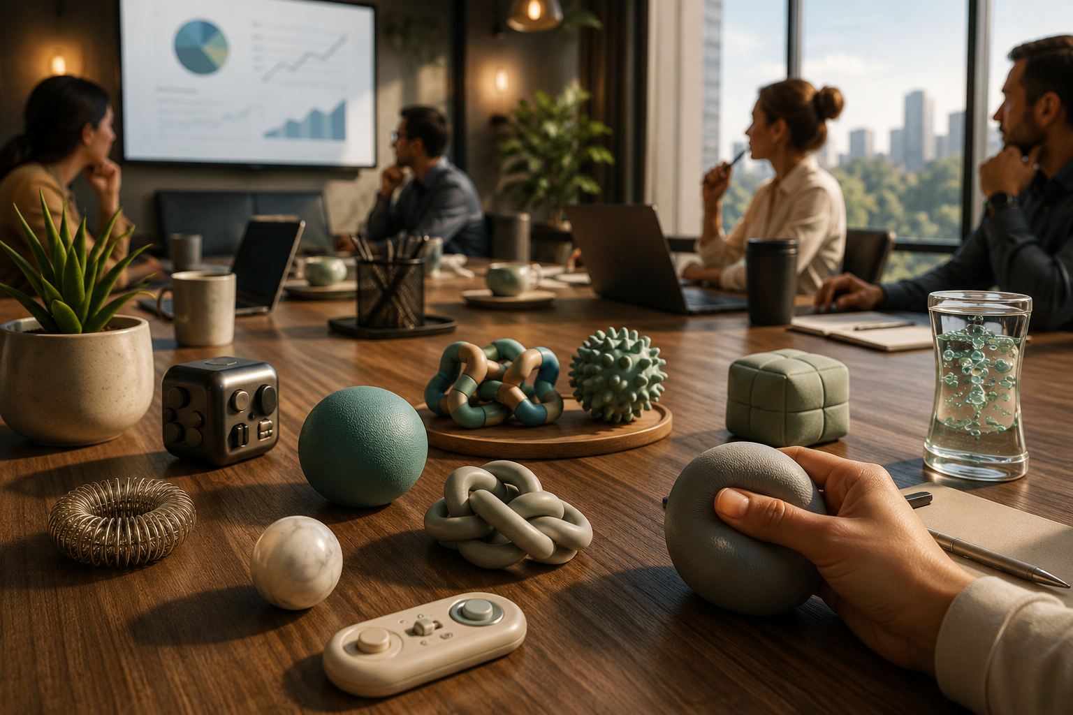 meilleurs objets anti-stress pour les réunions longues