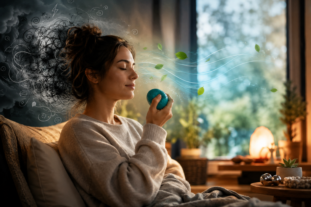 un objet anti-stress peut calmer
